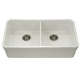 thumbnail image 6 of Houzer Platus 32 in White Fireclay Undermount Rectangle 50/50 Double Bowl Kitchen Sink - PTU-3200 WH, 6 of 9
