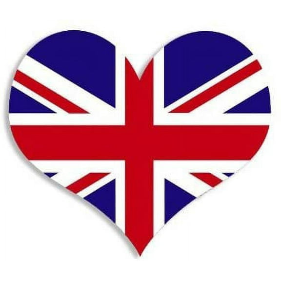 HEART Shaped Union Jack Flag 3M Reflective sticker| British decal
