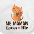 thumbnail image 4 of Inktastic Mamaw Loves Me Girl Granddaughter Cat Girls Baby Bib, 4 of 4