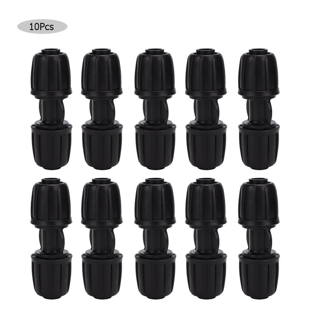 Accesorios de jardín, conector de agua recto de 10 piezas, conector recto, accesorio de riego por goteo, confiable y duradero
