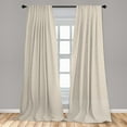 thumbnail image 5 of Ambesonne Geometric Curtains, Rounded Stripes Ornament, Pair of 28"x84", Pale Caramel White, 5 of 5