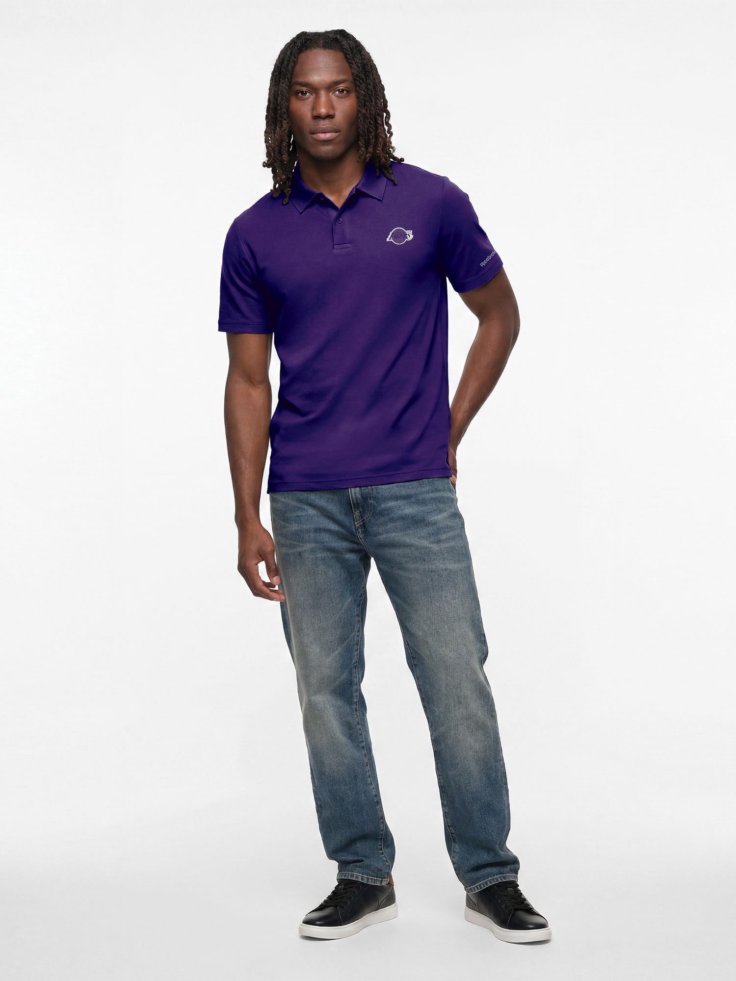 Los Angeles Lakers Reebok Mens Short Sleeve Polo Shirt