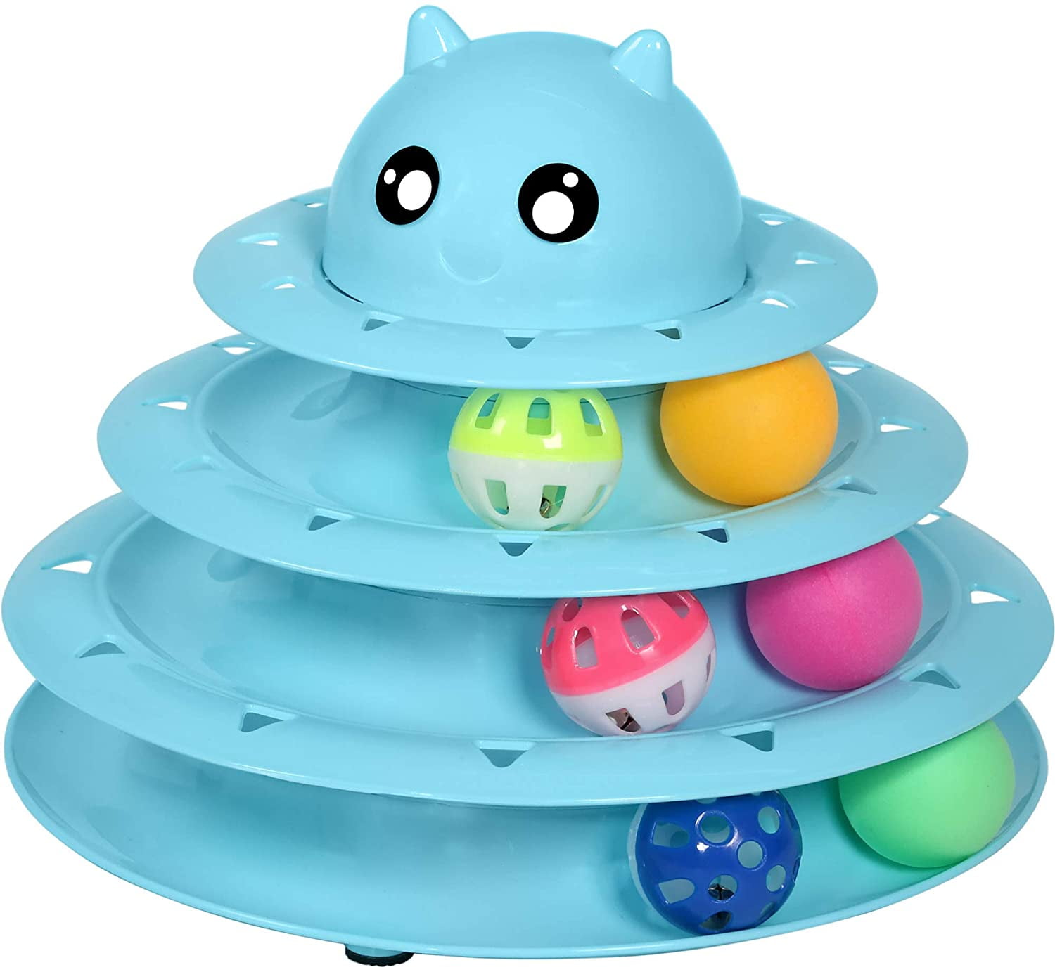 Cat Toys 3 Level Towers Tracks Roller Mental Physical Exercise Puzzle Toys 