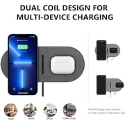 40W Wireless Charging Pad, Dual 20W Fast Wireless Charging Mat for iPhone 15/14 13 12 11/Pro/Pro Max/Mini/SE/X/XS,Apple Airpods 3/2/Pro,for Samsung Galaxy s22/Note/Bud+