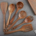 thumbnail image 3 of Juego de utensilios de cocina de madera, juego de 6 piezas, juego de utensilios de cocina, utensilios de cocina antiadherentes, 3 of 5