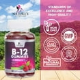 thumbnail image 4 of B12 Energy Gummies 3000 mcg - Extra Strength Vitamin B 12 Gummy for Metabolism & Immune System Support - Chewable Dietary B12 Supplements for Adults & Kids Caffeine Free Gummy Vitamin - 60 Gummies, 4 of 10