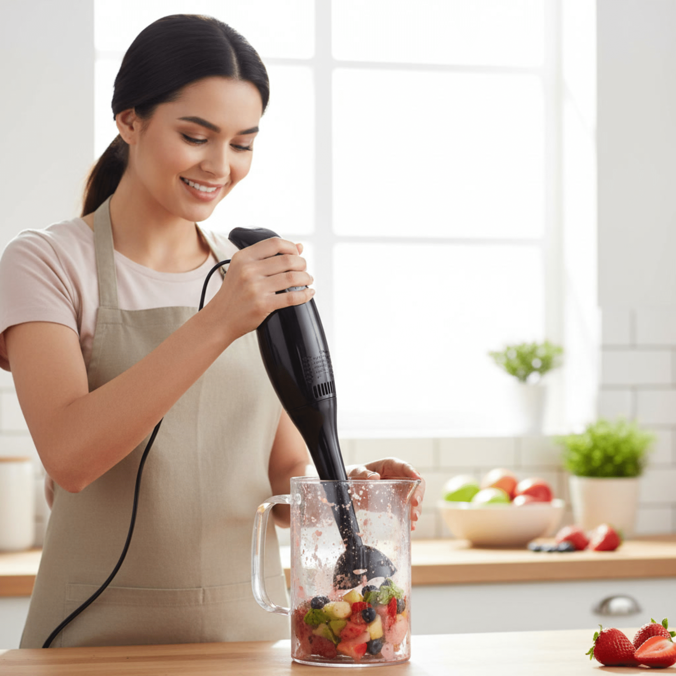 Courant 200W 2-Speed Hand Blender – Powerful & Versatile – Black