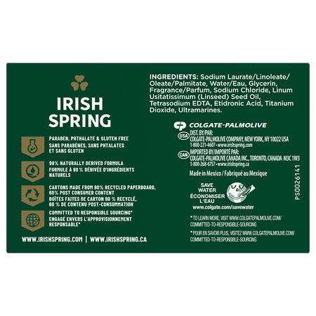 Irish Spring Icy Blast, Refreshing Bar Soap, 3.7 Ounce, 3 Bar Pack