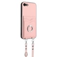 thumbnail image 3 of Elegant Premium PU Leather Wallet Case for iPhone 7 / 8 / SE 2022 & 2020, with Shoulder Strap Ring Kickstand Flip with 2 Card Slots Anti-Scratch Phone Cover for iPhone 7 / 8 / SE 2022 & 2020, Rosegold, 3 of 8