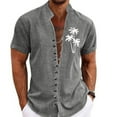 thumbnail image 1 of Ma Commande! Aqestyerly Haut Grande Taille pour Femmes en Solde, Chemise à Manches Courtes à Col Rabattu Imprimé Mode Décontractée pour Hommes, 1 of 6