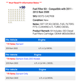 thumbnail image 2 of Fuel Filter Kit - Compatible with 2011 - 2013 Ram 3500 2012, 2 of 2