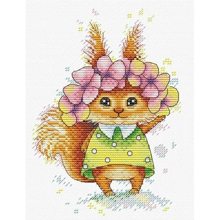 UPC: 4627128730785 | Cross Stitch Kit Squirrel M-224 / SM-224 Animal Flower Needlework MP Studia