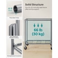 thumbnail image 3 of 200L Laundry Sorter 3-Section Laundry Basket with Wheels Rolling Laundry Hamper with Removable Liner Cream White, 3 of 7