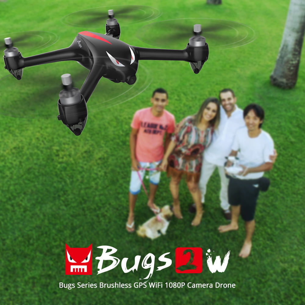 Bugs 2W 2.4G 6-Axis Gyro 1080P Camera Wifi FPV Drone GPS RC Quadcopter -