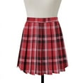 thumbnail image 3 of yillto Women's Plus Size Plaid Skirts Pleated High Waist A Lined Causal Mini Skater Skirts M-XXXXL, 3 of 4
