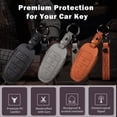 thumbnail image 3 of Key Fob Cover Compatible with Fit for Hyundai Tucson Santa Fe Palisade Sonata Ioniq 5 6 N Santa Cruz Nexo 2019-2025 Keychain Case Holder Protector,7-btn-black, 3 of 8