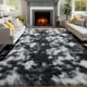 thumbnail image 1 of Alfombra de Área PAGISOFE Negra Blanca Gris 240x300cm Peluda Suave, 1 of 8