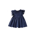 thumbnail image 5 of Toddler Girls Dress A-Line Short Sleeve Bow-knot Sundres, 5 of 5