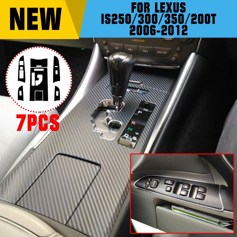 For Lexus IS250 350 2014-2016 Cup Holder Panel Interior Carbon Fiber Trim