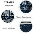 thumbnail image 5 of Merry Christmas Blue Shower Curtains Sets Sliver Bauble Shinny Dots Twinkle Stars Snowflake Happy New Year Shower Curtains with Hooks for Bath Bathroom Decors Waterproof Fabric 84x72 Inches, 5 of 5
