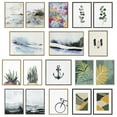 thumbnail image 4 of Kate and Laurel Sylvie Eucalyptus 3b Framed Canvas Wall Art by Maja Mitrovic of Makes My Day Happy, 23x33 Natural, Modern Farmhouse Art Wall Décor, 4 of 6