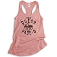 thumbnail image 1 of Put Queso In My Face-O Tank Top, Ladies Racerback Tank Top, Nacho Tank, Mexican Food Tank, Queso Tank, Desert Pink, XX-Large, 1 of 3