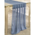 thumbnail image 6 of Coolmade 10ft Dusty Blue Chiffon Table Runner 29x120 Inches Romantic Wedding Runner Sheer Bridal Party Decorations, 6 of 8