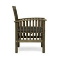 thumbnail image 6 of GDF Studio Keegan Outdoor Acacia Wood Dining Chairs with Cushion, Set of 2, Gray and Dark Gray, 6 of 8