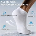 thumbnail image 5 of Livease Ankle Socks Athletic Low Cut , 6 Pairs No Show Socks for Women Men, Size 10-13, 5 of 8