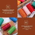 thumbnail image 4 of 4 Roll Sewing Waxed Thread for Craft Shoe Repairing Bookbinding, 4 of 20