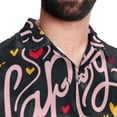thumbnail image 5 of Valentine's Day Font Men's Casual Printed Button Down Short Sleeve Beach Shirts, 5 of 6