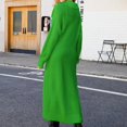 thumbnail image 4 of ShomPort Womens Fall Winter Fashion Cardigans Casual Long Sleeve Open Front Solid Color Full Length Cardigan (Green), 4 of 4