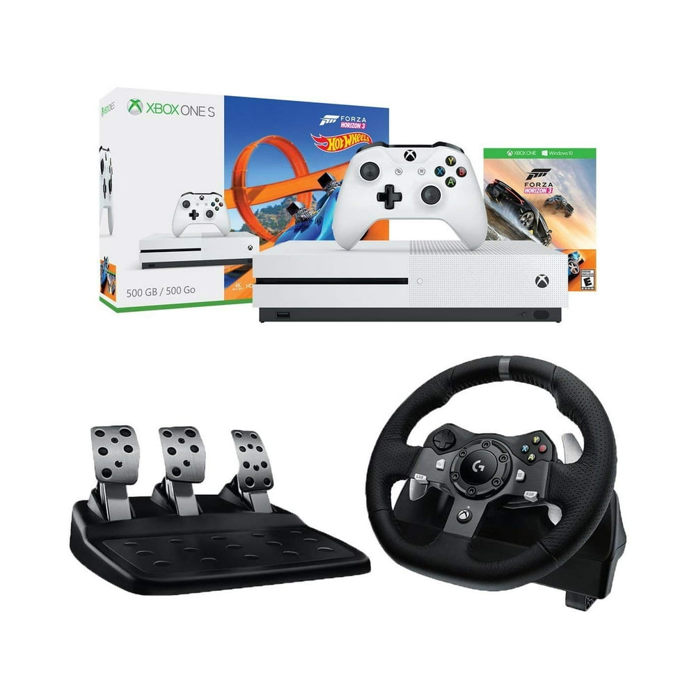 Microsoft Xbox One S Forza Horizon 3 Hot Wheels 500GB Console and Logitech G920 Driving Force 