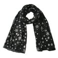 thumbnail image 1 of Foulard de Noël Femme Festif de Noël Hiver Imprimé Flocon de Neige Chaud Foulard Flocon de Neige d'Hiver, 1 of 9