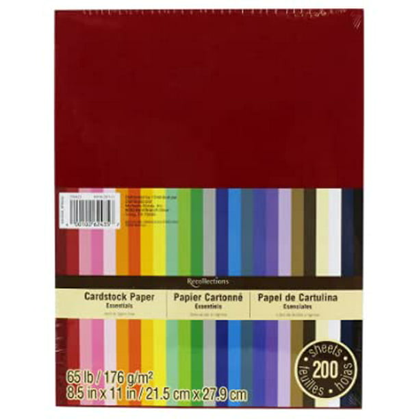 Recollections Cardstock Paper, Essentials 20 Colors - 200 Sheets 8-1/2 X 11  - Walmart.com