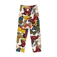 thumbnail image 4 of Goofa Retro Floral Butterfly Printed Soft Pajama Pants for Men, Wide Leg Comfy Casual Lounge Yoga Pants-Large, 4 of 9