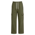 thumbnail image 5 of Mooqilaa Boys Cargo Sweatpants, Elastic Waist Relaxed Fit Casual Multi-pocket Athletic Pants Army Green Size 12, 5 of 5