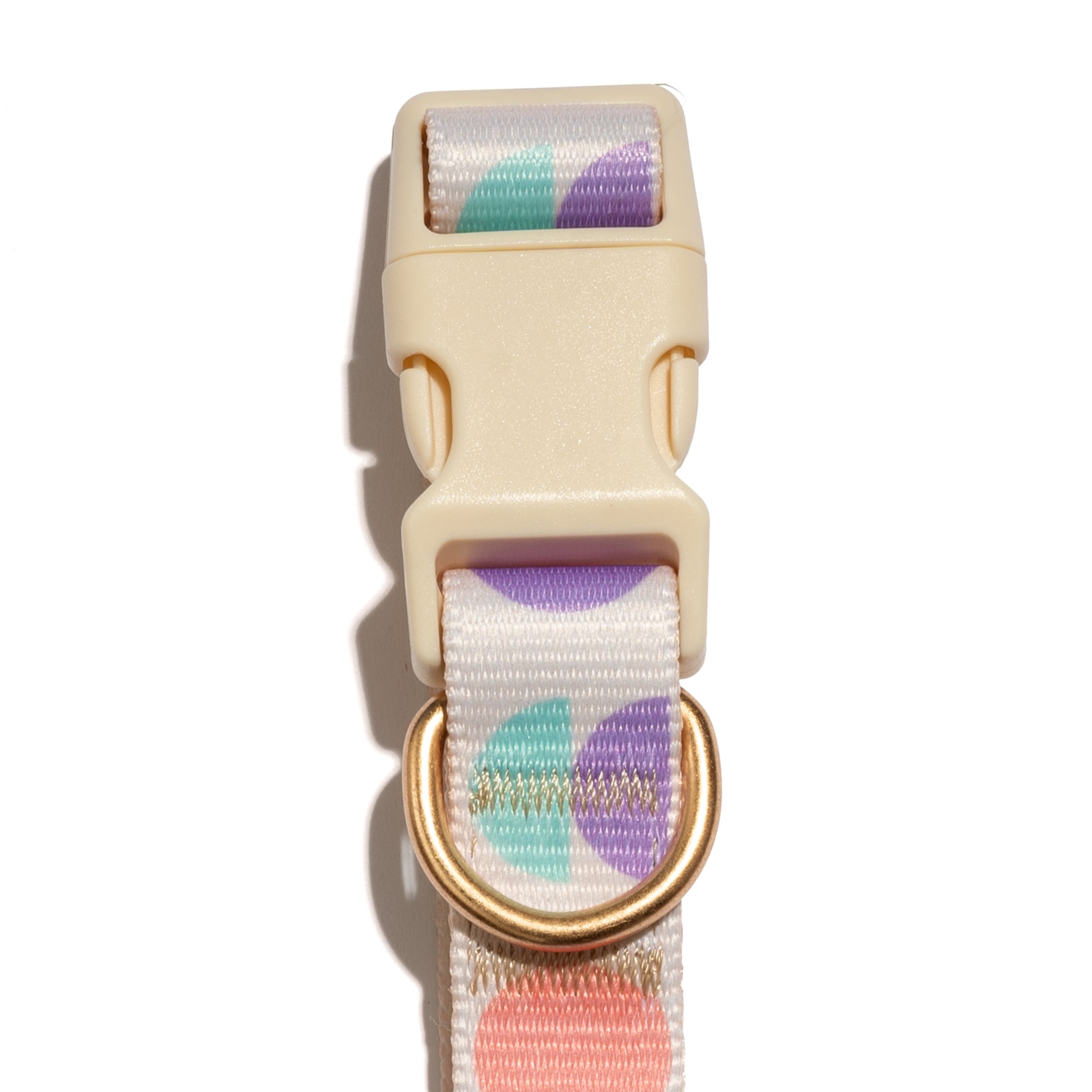 Vibrant Life Adjustable Fashion Dog Collar, Multicolor Abstract Geometric, L