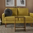 thumbnail image 3 of Mina Victory Life Styles Round Cotton & Velvet Throw Pillow in Charcoal, 3 of 5