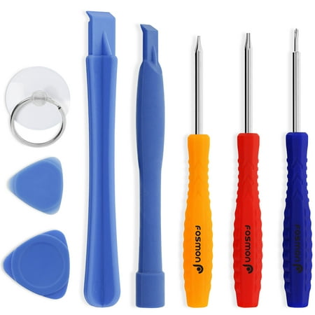 Fosmon 8 pc Tool Kit includes 5-Point Pentalobe Screwdriver for Apple iPhone X/8/8 Plus/7/7 Plus/6S/6/5/5S/5C/4/4S, (Best Iphone Repair Tool Kit)