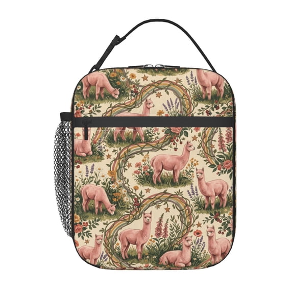 Sheep Insulated Lunch Bag Thermal Cooler Reusable Meal Prep Tote Bag Zippered Lightweight Handheld For Office Work Travel Commute Camping Picnic Beach