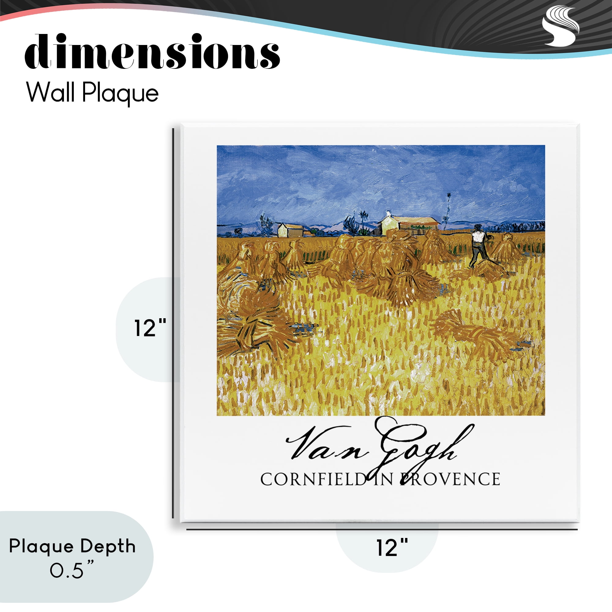 Stupell Industries Van Gogh Cornfield Provence Wall Plaque Art, design by Vintage Hustle