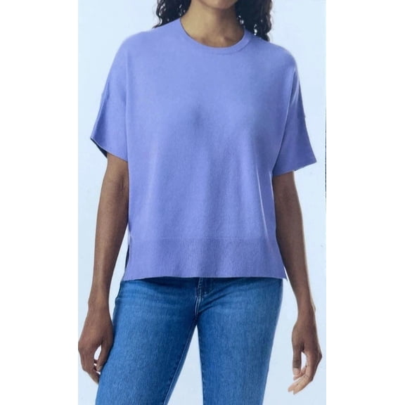 Splendid Women's Plus Size Short Sleeve Sweater, Blue, Size S