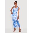thumbnail image 2 of Women's Pineapple Print Cowl Neck Sleeveless Mesh Maxi Dress, 2 of 3
