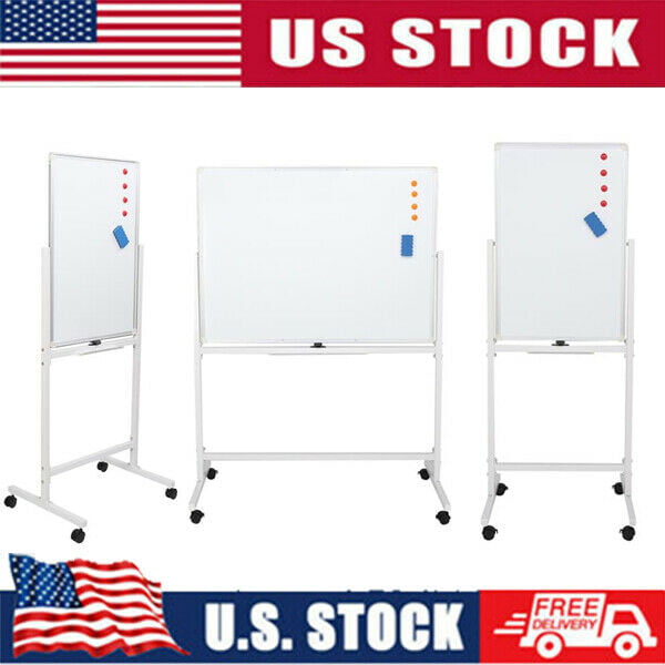 Missie Geef rechten Voel me slecht Home Collection Horizontal Mobile Whiteboard - 90x120 Large Height Adjust  Turned Over Double Sided Dry Erase Board, Magnetic White Board on Wheels,  Office Portable Easel, Flip Chart Holders - Walmart.com
