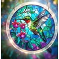 thumbnail image 6 of Acrylic Puzzle Suncatcher, 7.5Inch Hummingbird Floral Theme Sun Catchers Puzzle, Acrylic Suncatcher Puzzles for Adults, Gifts for Women Mom Adults Home Decor, 6 of 7