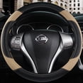 thumbnail image 4 of Leather Car Steering Wheel Cover, Non-Slip Car Wheel Cover Protector Breathable Microfiber Leather Universal Fit for Most Cars(Grey), 4 of 9