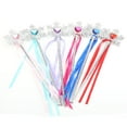 thumbnail image 2 of 6PCS Princess Wand Snowflake Ribbon Fairy Magic Dress up Wand Costume Wand, 2 of 8