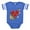 Royal Blue, variant on CafePress - Shipping Heart_Tr - Cute Infant Baby Football Bodysuit