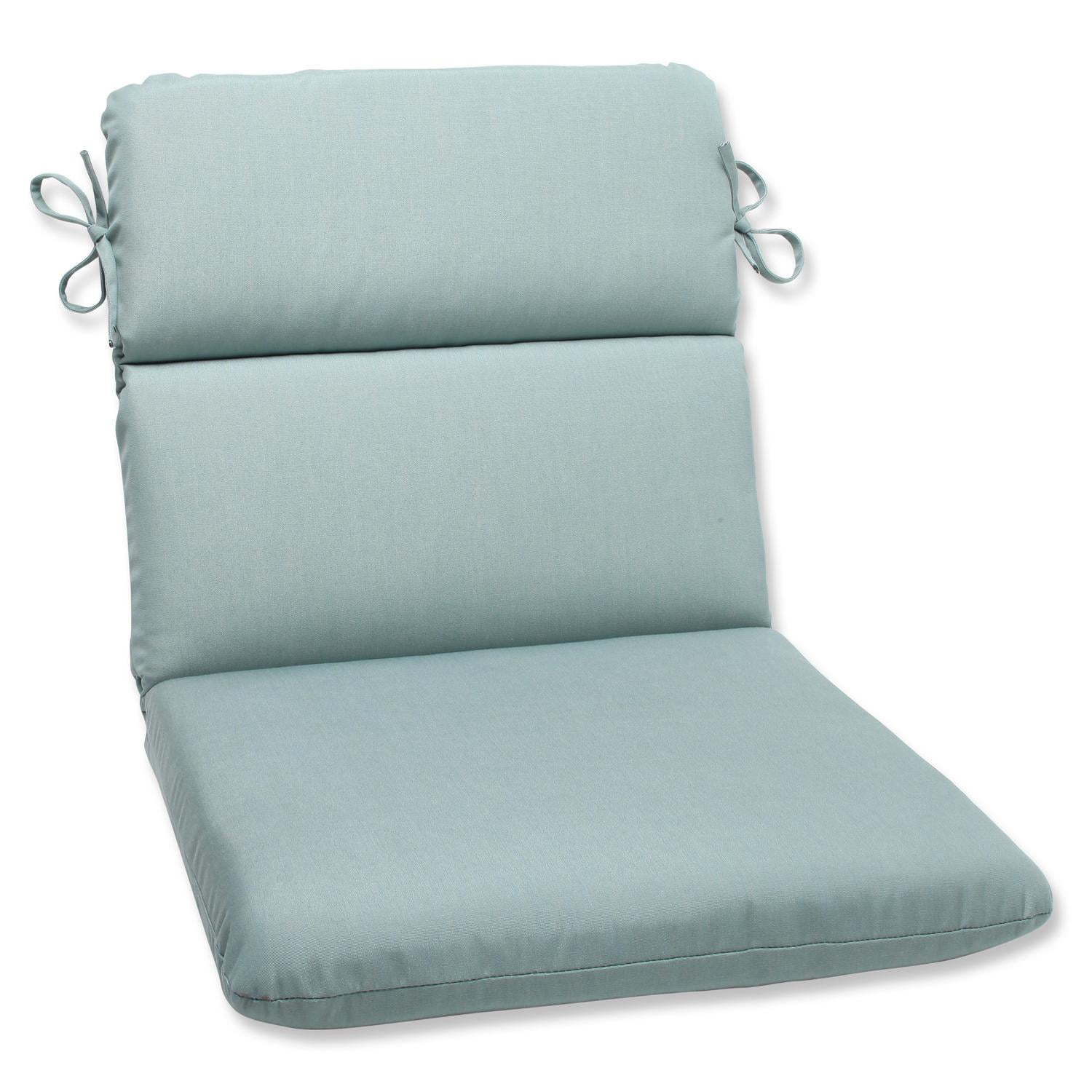 40.5" Sunbrella Cool Aqua Blue Outdoor Patio Chair Cushion